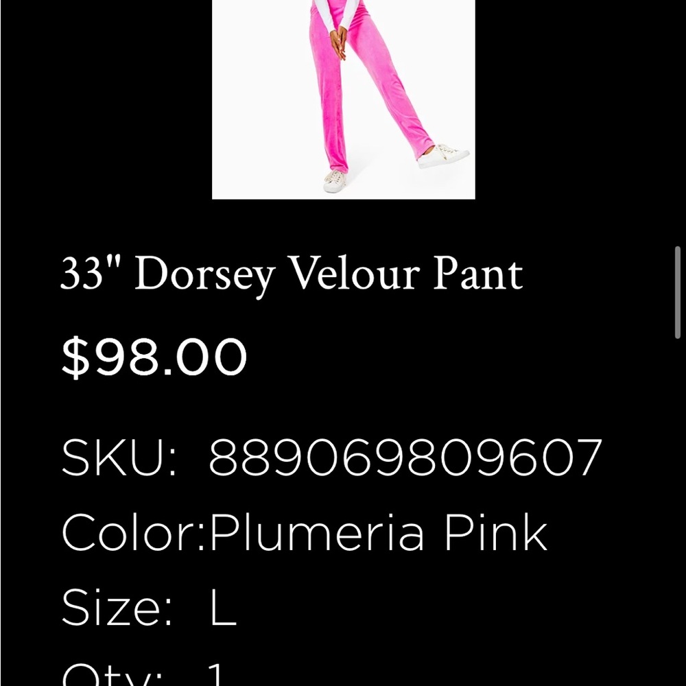 Lilly Pulitzer Plumeria Pink Larina Velour Zip-Up Hoodie & pants set! Pristine - Picture 2 of 6